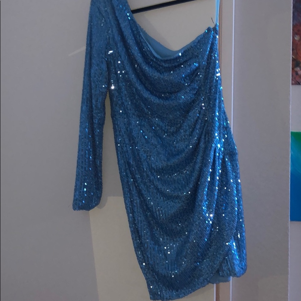 Blue Sequin Dress